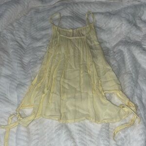 Yellow cropped tank top Size S